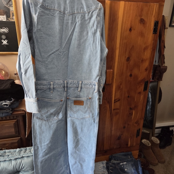 NWT Wrangler Classic Blue Denim Maxi Dress - Picture 5 of 8